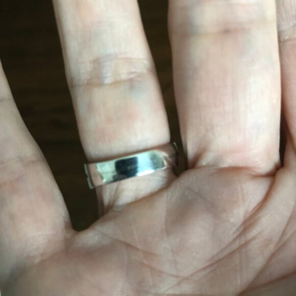 Vintage Casual Stamped Sterling CI Wave Design Silver Ring Sz OS - Picture 4 of 11